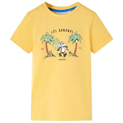 Kinder-T-Shirt Helles Ocker 104