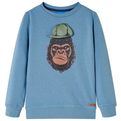 Kinder-Sweatshirt Mittelblau 104