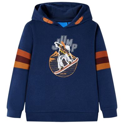 Kinder-Kapuzenpullover Marineblau 116