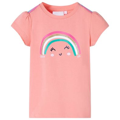 Kinder-T-Shirt Korallenrosa 104