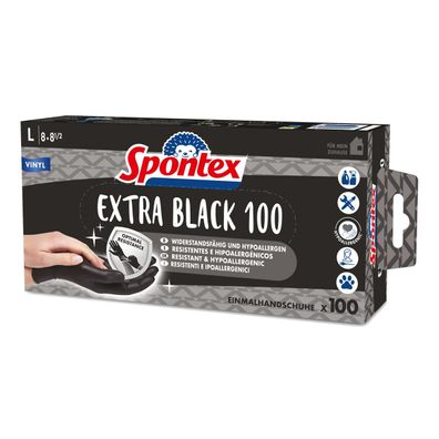 Spontex Handschuh Extra Black 12933018 Gr.08 sw 100St