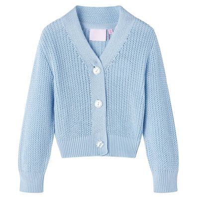 Kinder-Strickjacke Blau 116