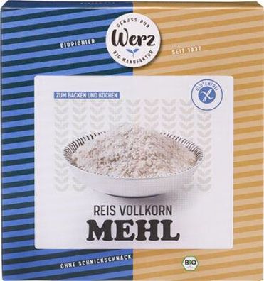 Naturkornmühle Werz 6x Reis Vollkorn Mehl, glutenfrei 1000g