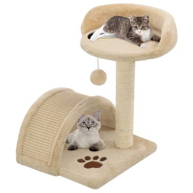 vidaXL Katzen-Kratzbaum Sisal 40 cm Beige und Braun