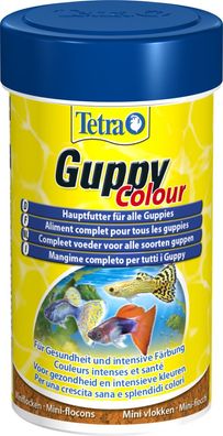 Tetra Guppy Colour Mini Flakes 100ml Kleines Flockenfutter für Lebendgebärende