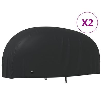 vidaXL Motorrad-Abdeckungen 2 Stk. 220x95x110 cm 210D Oxford-Gewebe