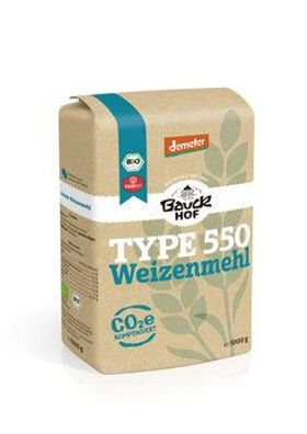 Bauck Mühle 6x Weizenmehl Type 550 Demeter 1000g