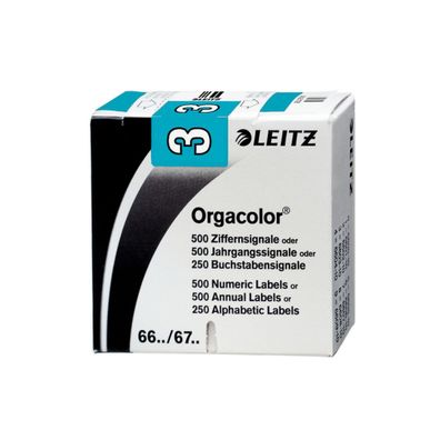 LEITZ Ziffernsignal Orgacolor "3", auf Rolle, hellblau