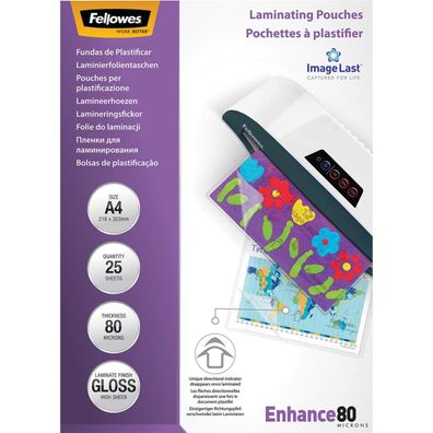 Fellowes Laminierfolie ImageLast 5396205 DIN A4 80my 25 St./Pack