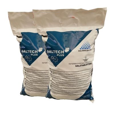 Saltech plus 2x10kg Salztabletten Regneriersalz Wasserenthärtung Wasserenthärter