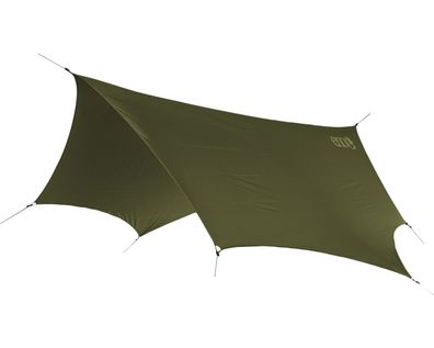 ENO DryFly Tarp Olivgrén fér stérmisches Wetter inklusive 6 Erdnägeln Zubehör