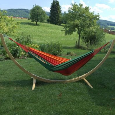 MacaMex Hängematte mit Gestell Siesta Grande Deluxe + Brasil Premium Bahia Häng