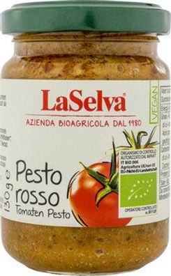 LaSelva 3x Pesto rosso (Tomaten Pesto) - Tomaten Würzpaste 130g