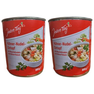 6,57EUR/1kg 2 x JedenTag H?hnernudeltopf 800g Dose