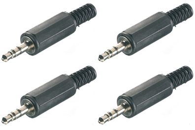 4x PACK Vivanco KlinkenStecker 3,5mm Stereo LötVersion Klinke KopfhörerKabel