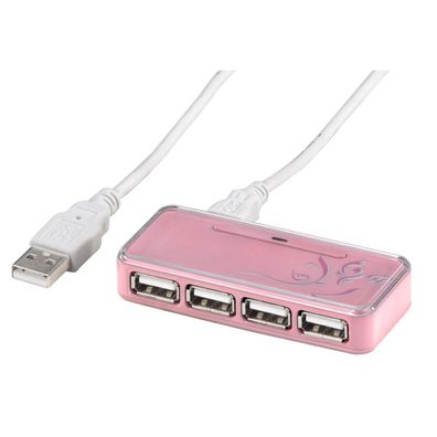 Hama USB 2.0 HUB 1:4 USBHub 4Fach Port Verteiler für PC Notebook Laptop Mac