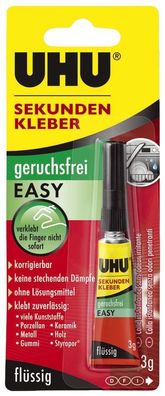 UHU® 46130 Sekundenkleber EASY - 3 g, geruchsfei