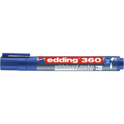 Edding 4-360003 360 Boardmarker - nachfüllbar, 1,5 - 3mm, blau