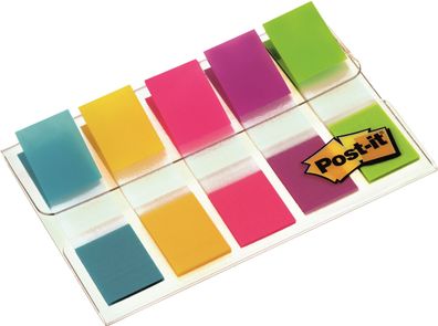 Post-it® 6835CBEU Index Mini - 11,9 x 43,2 mm, sortiert, Etui mit 5x 20 Streifen