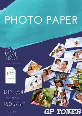 100 Blatt Fotopapier DIN A4 180 200 230 g/ m² weiß glänzend glossy Photopapier