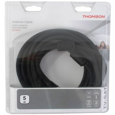 Thomson HQ 5m AntennenKabel 120db Digital KoaxialKabel KoaxKabel HDTV HD TV