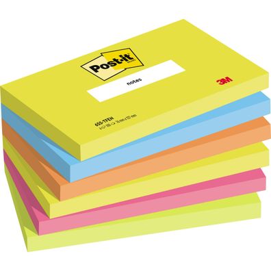 Post-it® 655-TFEN Haftnotizen Active Collection - 76 x 127 mm, 6x 100 Blatt