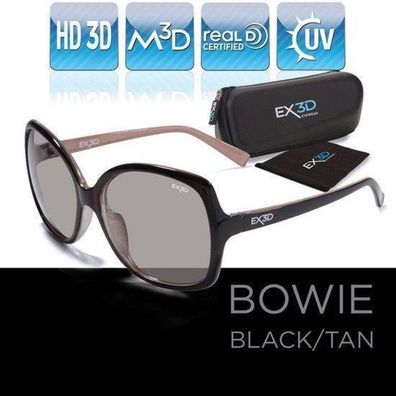 EX3D Damen 3D Brille passiv Retro Polfilterbrille für HD 3DTV Beamer Kino RealD