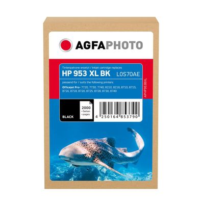 AgfaPhoto Tintenpatrone APHP953BXL wie HP L0S70AE 953XL sw