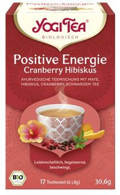 Yogi Tea®, Yogi Tea GmbH 3x Yogi Tea® Positive Energie Cranberry Hibiskus Bio