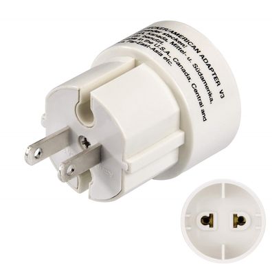 Hama Reise-Stecker Reise-Adapter EU DE Euro-Steckdose auf Amerika US USA TYP A