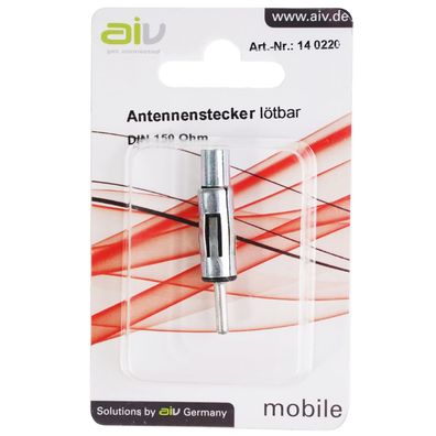 AIV AntennenStecker DIN 150 Ohm RG58 Crimp Löt Reparatur Konfektion Montage SET