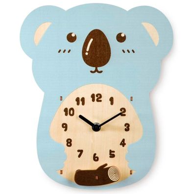 Hama Kinderwanduhr Koala Holz Wanduhr Kinder Kinderuhr Uhr Kinderzimmer Pastell