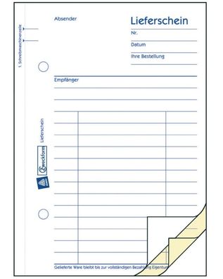 Avery Zweckform A6 LieferscheinBuch Block Empfangsschein 3x 50 Blatt Formular