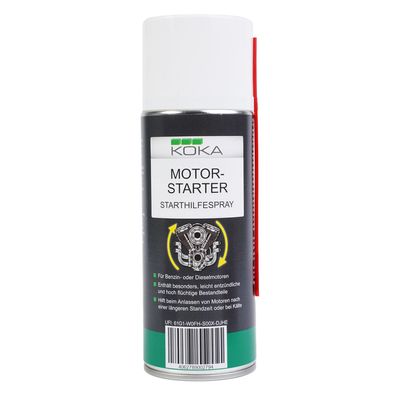 KOKA StarthilfeSpray 400ml KaltStart Auto MotorStart Pilot KFZ StarterSpray