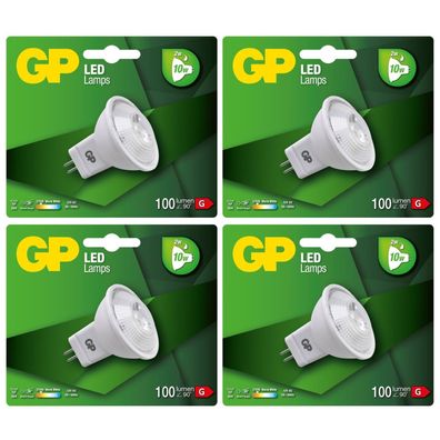 4x GP LED Reflektor MR11 Strahler GU4 2W 10W Warmweiß Lampe Birne Leuchtmittel