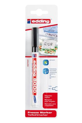 Edding BLK8000-1-4001 8000 Tiefkühlmarker - 1 mm, schwarz, Blisterpackung