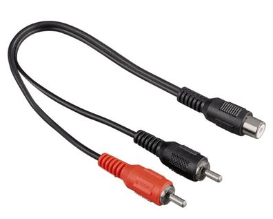 Hama Cinch YKabel SubwooferKabel Y Adapter Verteiler Splitter Chinch CAR Hifi