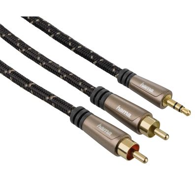 Hama 1,5m AdapterKabel AUX 3,5mm KlinkenStecker auf 2x RCA CinchKabel Audio