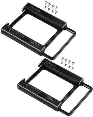 2x Hama EinbauRahmen 2,5" zu 3,5" SSD Festplatte Rahmen HDD Adapter Halterung