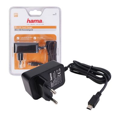 Hama Mini-USB Ladegerät 2,4A Netzteil Netz-Lader Ladekabel Handy Smartphone MP3