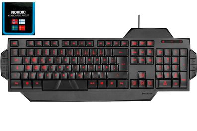 Speedlink RAPAX USB Gaming Tastatur QWERTY LED NO SWE FIN Nordic KeyboardLayout