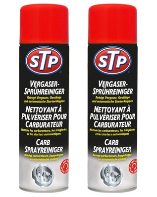 2x STP Vergaser-Reiniger 500ml Drosselklappen-Reiniger Motor-Reinigung Spray