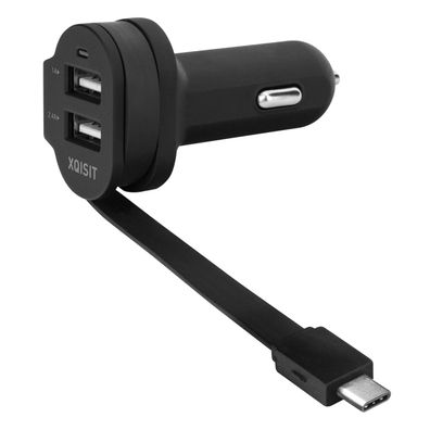 Dual KFZ Lader 6A 2x USB-A + USB-C Ladegerät 12V 24V Lade-Adapter für Smartphone