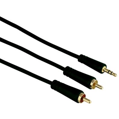 Hama 3m AdapterKabel AUX 3,5mm KlinkenStecker auf 2x RCA CinchKabel Audio