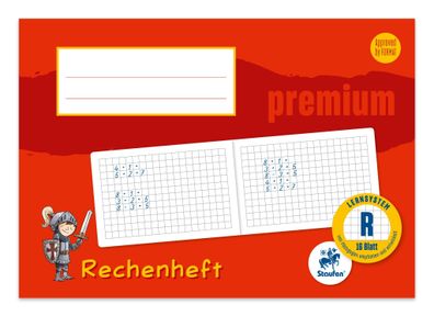 Staufen® 734500720 Zahlenlernheft Premium Lineatur R (1. Schuljahr) kariert Rand