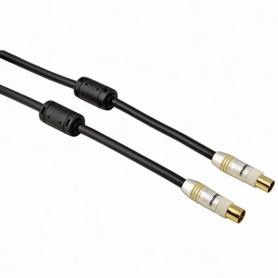 Hama 1,5m Antennen-Kabel 85db Koaxial-Kabel Koax-Kabel 4K HD TV LED LCD Full HD