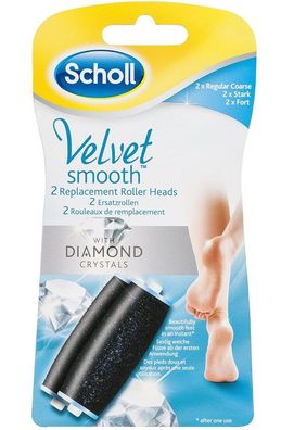 Scholl 2x Velvet Smooth Express Pedi Nachfüllrollen Stark Ersatzrollen 2er Pack