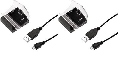 Hama 2x Pack USB Ladegerät LadeStation Lader für Sony PS4 Controller GamePad