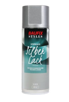 Baufix LackSpray Silber Optik 400ml SprühDose SprayDose SprühLack FarbSpray