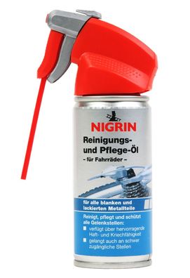 Nigrin Bike ReinigungsÖl + PflegeÖl 100ml Spray FahrradReiniger Schmiermittel